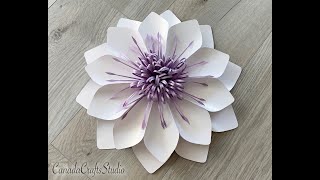 Paper Flower Tutorial Template 74 [upl. by Chemush]