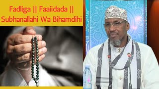 Adkaarta  Fadliga  Faaidada  Subhanallahi  Wa Bihamdihi [upl. by Matthus]