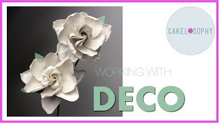 GARDENIA Flower Tutorial Cold Porcelain  Gumpaste or Deco [upl. by Drugi]