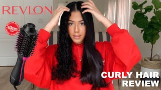 TESTING THE REVLON ONE STEP HAIR DRYER ON CURLY HAIR  REVIEW [upl. by Kowtko]