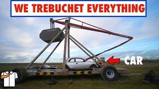 HUGE TrebuchetCatapult Tested to Destruction [upl. by Enyr]