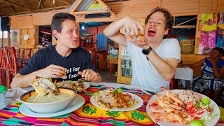 Caribbean Garlic Shrimp 🦐 Unseen GARIFUNA FOOD in Central America [upl. by Eigroeg]