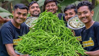 GUVAR  Guvar Nu Shaak  Bajara Na Rotla  Kathiyawadi Recipe  Village Rasoi [upl. by Nylemaj]