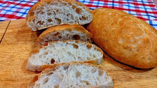 Homemade Ciabatta Bread for Beginners [upl. by Nilyram]