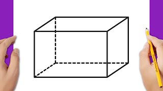 How to draw a cuboid  rectangular prism [upl. by Ellehsram611]