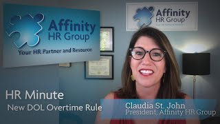 New Department of Labor Overtime Rule HR Minute [upl. by Emmalynn]