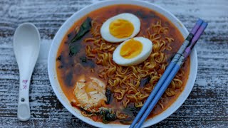 কোরিয়ান স্পাইসি রমেন  Korean Spicy Ramen  Tasty Ramen Noodles Recipe  Ramen Soup Recipe [upl. by Ginevra]