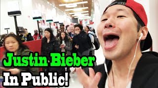 SINGING IN PUBLIC  JUSTIN BIEBER [upl. by Notgnilliw]