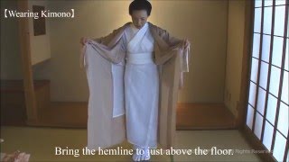 KITSUKE How to wear Kimono 【Part2】putting on Kimono [upl. by Benedix883]