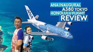 ANA A380 Flying Honu Inaugural Flight Tokyo Honolulu [upl. by Whelan135]