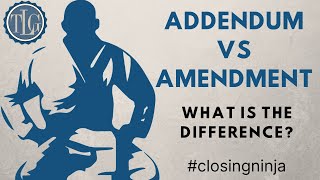 Addendum vs Amendment  What is the difference [upl. by Manus]