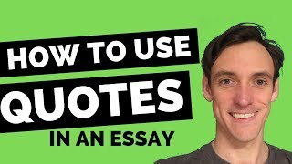 How to Quote in an Essay 5 Simple Steps [upl. by Aehc]