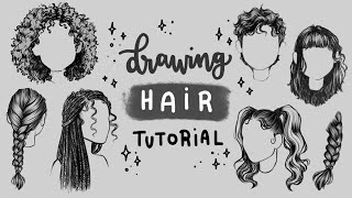 How To Draw Hair  Tutorial [upl. by Atiluap949]