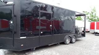 Concession Trailer 85 X 23 Black BBQ Event Catering [upl. by Jerrold]