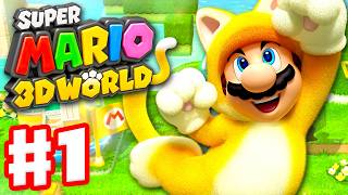 Super Mario 3D World  Walkthrough Part 1  World 1 100 Nintendo Wii U Gameplay [upl. by Nylatsyrc218]