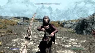 Skyrim Dawnguard Auriels Bow Bloodcursed Arrow Easter Egg [upl. by Nicolle68]