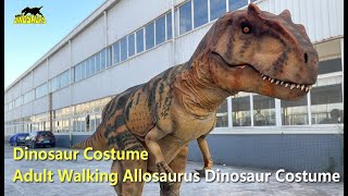 Adult Lifelike Walking Allosaurus Dinosaur Costume  Costumes [upl. by Rennat704]