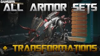 Transformers Fall of Cybertron  All Armor Sets  Transformations [upl. by Schatz326]