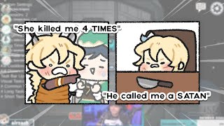 Aether and Lumines VAs bickering like siblings in Among Us  Genshin Impact stream clip animatic [upl. by Valorie]