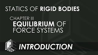 Statics of Rigid Bodies Chapter 3 Equilibrium of Force Systems Introduction PH [upl. by Nnaytsirk]