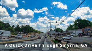 Quick Drive Through Smyrna Georgia  Atlanta Suburb  4K [upl. by Eserahc]