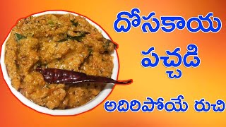 dosakaya pachadi in telugu  dosakaya recipes [upl. by Eillod]