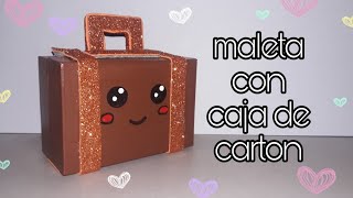 Manualidades con cajas de carton reciclada maleta [upl. by Rasaec]