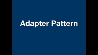 Adapter Pattern Arabic  بالعربي [upl. by Gnilrad]