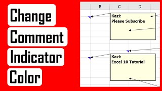 How To Change Comment Indicator Color In Microsoft Excel [upl. by Norraj]