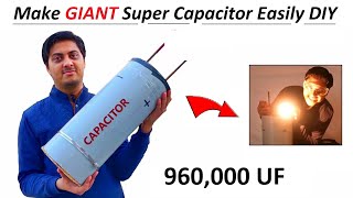 960000 uF  12v SuperCapacitor Battery  How to Make Super Capacitor [upl. by Demp512]