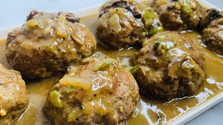 Smothered Turkey Burgers  Homemade Gravy  Salisbury Burgers Recipe [upl. by Mikael]