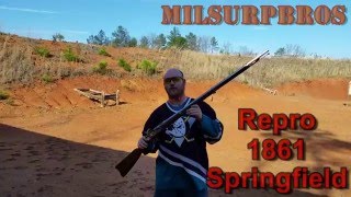 Loading and Firing an 1861 Springfield Reproduction [upl. by Waters90]