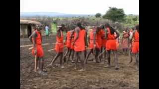 Kenya Masai tribe singing and dancing [upl. by Netsrik631]