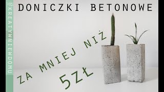 Jak zrobić doniczkę z betonu  DIY Betonowe doniczki  Concrete planters [upl. by Haela521]