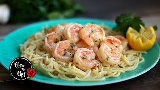 Shrimp Scampi Without Wine 🦐 Easy 5 Ingredient Recipe [upl. by Idelle]