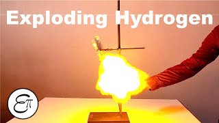 Exploding Hydrogen from reacting Zinc with Sulfuric Acid [upl. by Cordie]