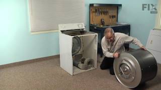 GE Dryer Repair – How to replace the Drum Belt [upl. by Inva267]