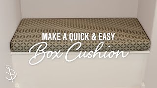 How To Make a Quick and Easy Box Cushion [upl. by Purse586]