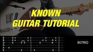 KNOWN electric guitar tutorial with TABS Tauren Wells [upl. by Crescin]