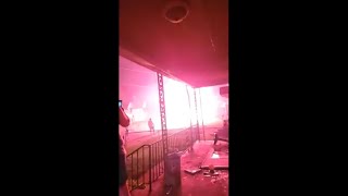 Raw video Fireworks all at once explode through neighborhood after fire on UHaul truck [upl. by Mcmahon]