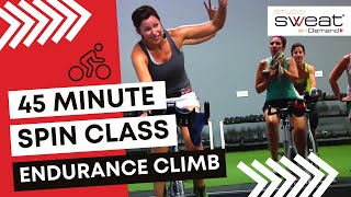 45 Minute Spin® Class FAT BURNING Indoor Cycling CLIMB Workout  Get Fit Fast [upl. by Healion]