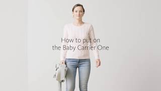 BABYBJÖRN  How to put on Baby Carrier One [upl. by Eelloh]